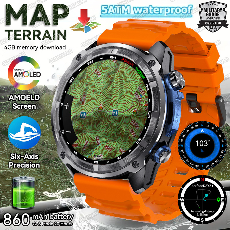 Health Wellness Bracelet - Jam Tangan Pintar GPS Peta Medan
