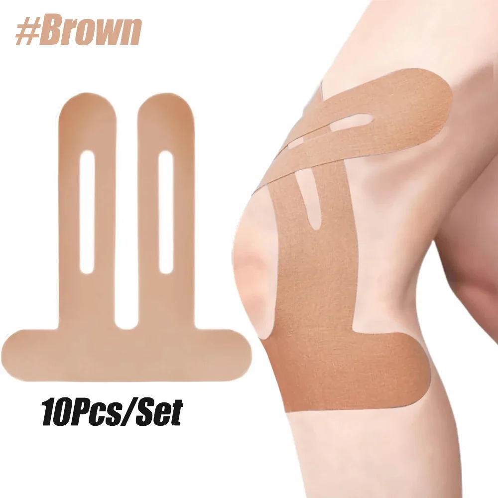 Sports Taping Precut - Plester Kinesiologi untuk Lutut, Tahan Air