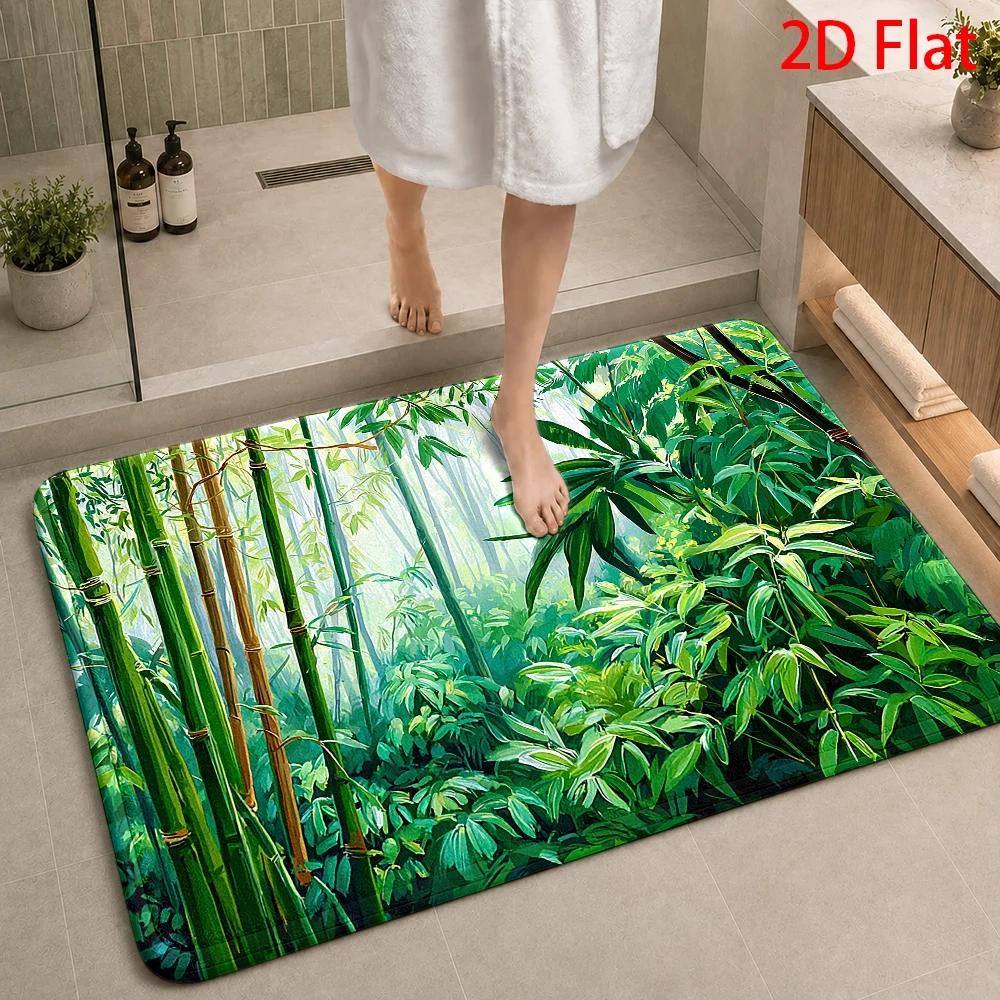 Bamboo Bath Mat - Keset Kamar Mandi Motif Hutan Bambu