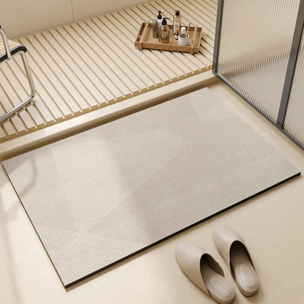 Bamboo Bath Mat - Keset Kamar Mandi Diatom Geometris Warna