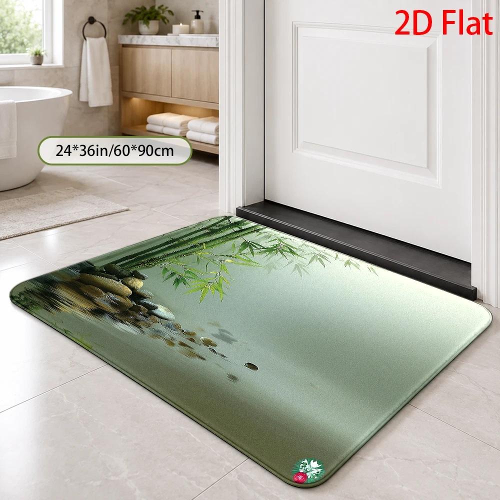 Keset Kamar Mandi Anti Air Bah - Bamboo Bath Mat ulasan dan harga