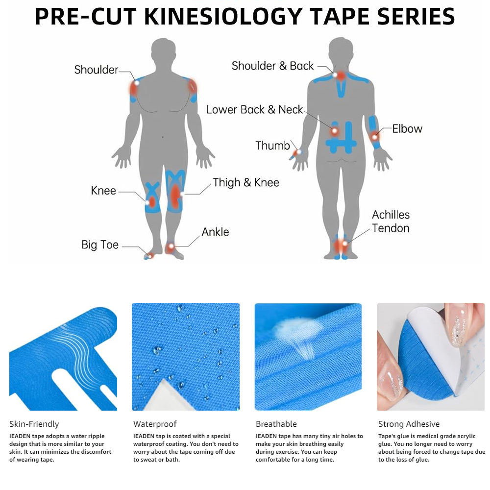 10 Buah Pita Kinesiologi Precu - Sports Taping Precut ulasan dan harga