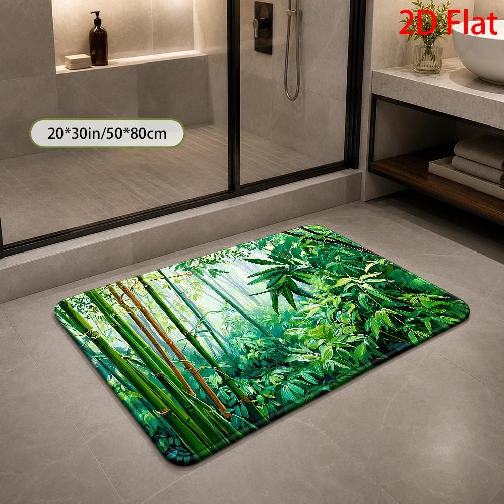 Keset Kamar Mandi Motif Hutan  - Bamboo Bath Mat ulasan dan harga